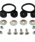 Black Quick Release Bumper Trunk Fastener Kit No Tools Needed Replacement Parts For Easy Panel Removal And Secure Hold Fits A Wide Range Of Car Models For Most Makes And Trims Including Sedans SUVs And Hatchbacks. Black car fastener kit with washers, bolts, and nuts