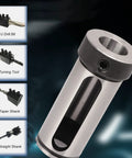 Front view of Kanasi Morse taper drill sleeve adapter with knurled cap; reducing adapter for MTA1–MTA4.