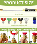 Leak Free Jet Nozzle For Garden Hoses And Power Washer Wand High Pressure Sprayer With Five Nozzles And Quick Connectors