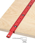 Heavy Duty Anodized Aluminum Miter Bar And T Slot Track Rail featuring smooth glide, 300mm length on wooden surface.