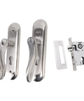 Stainless Steel Door Entry Handle Set With Keyed Lever Cylinder Lock Kit For Interior Doors Such As Bedroom Bathroom Storage Rooms And More