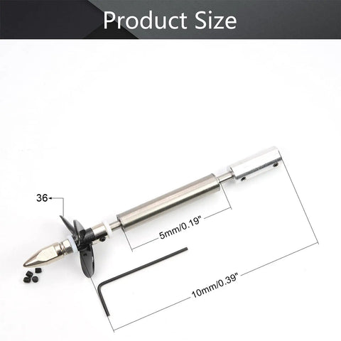 RC Boat Drive Shaft Kit With Propeller And Universal Joint, 100mm Shaft, 50mm Sleeve, 36mm Propeller, Stainless Steel, Product Display