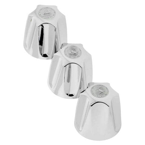 Valve Repair Kit For Bathtub And Shower Replacement With Verve Handles DIY Friendly Easy Install Durable Brass Construction Polished Chrome Finish For Modern Bathroom Upgrade showing three polished chrome handles