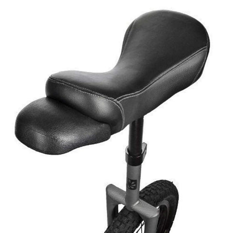 Flat Top Extreme Unicycle For Tough Trails And Street Stunts With Rugged High-Tensile Steel Frame and heavy-duty saddle close-up