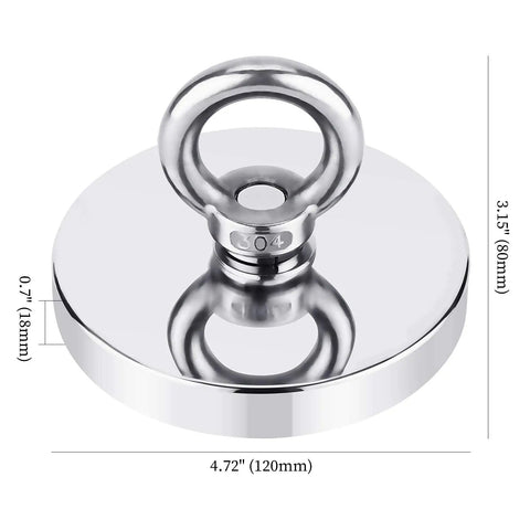 Magnet Fishing Kit With Case 1500 Lbs Pulling Power Super Strong Magnets For Treasure Hunting In Rivers Ponds And Wells Heavy Duty Magnet Tool Pickup Set Great For Lifting And Collecting Lost Metal Finds