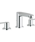 Cosmopolitan 8 Inch Widespread 2-Handle 3-Hole Bathroom Faucet with Easy-Install Design, Starlight Finish, front view