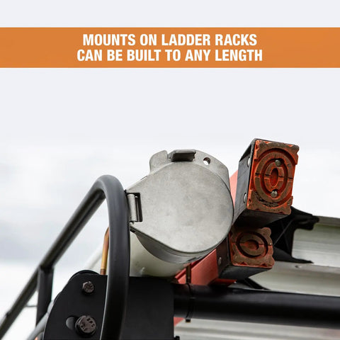 PVC Conduit Carrier Kit For Trucks 6 Inch Diameter Pipe Storage Rack With Weather Resistant Door and Latch on ladder rack