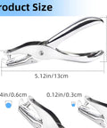 Two Piece Metal Hole Punch Set With One Quarter Inch And One Eighth Inch Single Hole Punches for DIY crafting labels and projects