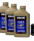 Full Synthetic Engine Oil Change Kit With 3 Quarts 10W 40 OEM Oil Filter Drain Plug Gasket And Oil Funnel For MT 07 2018 2024 Motorcycle Maintenance At Home, three oil bottles and filter