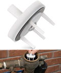 White plastic check valve repair kit for 1 in–1-1/4 in pressure vacuum breaker; shown installed on an irrigation valve.