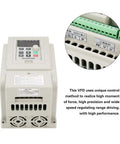 High Torque Variable Frequency Drive Five And A Half HP 220V Single Phase VFD Speed Controller display and connector view