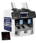Hustle Ready Money Counter For Fast Cash Counting And Effortless Mixed Bill Sorting With Trusted Multi Currency Scanning And No Stress Commercial Performance. Automatic bill counter showing $100 note in use.