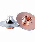 High Speed 28mm Fiber Laser Nozzle Set 5 Pcs Double Layer Caliber D28 H15 M11 for precision cuts, front view