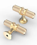 Brushed Brass Cabinet Knobs 10 Pack for Kitchen Cabinets and Dresser Drawers Zinc Hardware Dope Finish Easy Install Modern Look