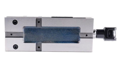 Precision 3 Inch Super Lock CNC Machine Vise showing ductile cast iron housing and 3 inch jaws for metal clamping.
