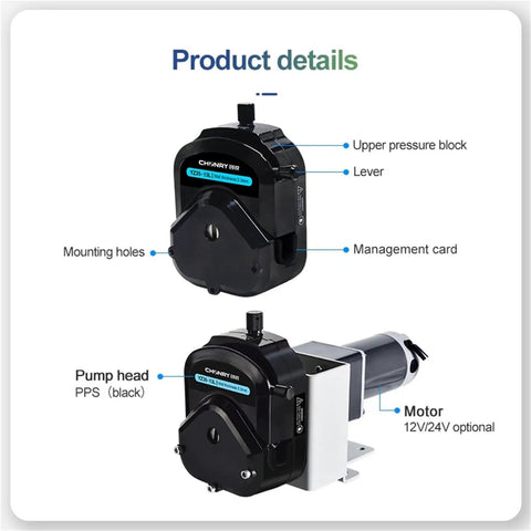 High Performance 200/YZ35-13L Liquid Transfer Peristaltic Metering Pump Operating On Reliable 24V Power Source Perfect For Precise Industrial Dosing Applications And Continuous Fluid Management With Sleek Minimalist Design