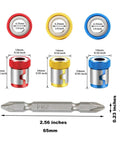 Three Piece Magnetic Screw Ring Clamp Set With Screws, Ten Times Stronger Magnetic Ring For Standard Quarter Inch Hex Shanks And Drill Bits