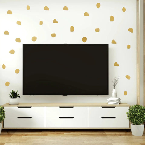 Boho Gold Dot Wall Decals Peel And Stick Set For Nursery And Kids Bedroom Irregular Polka Dots Wallpaper Sticker Pack 500 Pieces