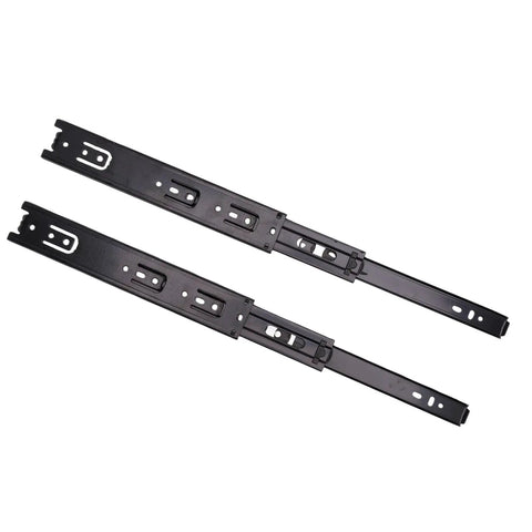 10 Inch Heavy Duty Cabinet Drawer Slide Full Extension 100 Lbs Ball Bearing Side Mount With Dual Industrial Ball Bearings And Electrophoretic Black Finish For Kitchen Cabinets And Workshops, black pair