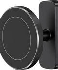 Side view of Dual Magnets Golf Cart Phone Holder with MagSafe Compatibility, showcasing round magnet design in black for EZGO carts.