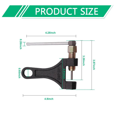 Dimensions of Pro Grade Motorcycle Chain Breaker Tool For 420 428 520 525 528 And 530 Roller Chains, Metal Single Strand Breaker