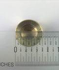 Hose Reel Swivel Hub With O Rings Replacement Part For Reel Systems HRPART2 Fits Multiple Reels One Quarter Inch NPT Inlet 44.5mm Overall Length 14mm Hex 16.5mm Shaft Diameter Includes O Rings, brass hub measured on ruler