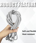 Built Tough Backer Rod Epdm Rubber Foam Caulk Saver 1/4 Inch Diameter By 16 4 Feet Grey Weather Strip Seal in hand, flexible and heat-resistant.