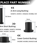 Suspension A Arm Bushing Kit For Polaris Sportsman ATV 28 Piece Upgrade Fits 1996 To 2018 Models 335 400 450 500 570 800 ETX Replacement Bushings Beefed Up Durable Performance, black A-arm bushings with 16mm and 31mm sizes