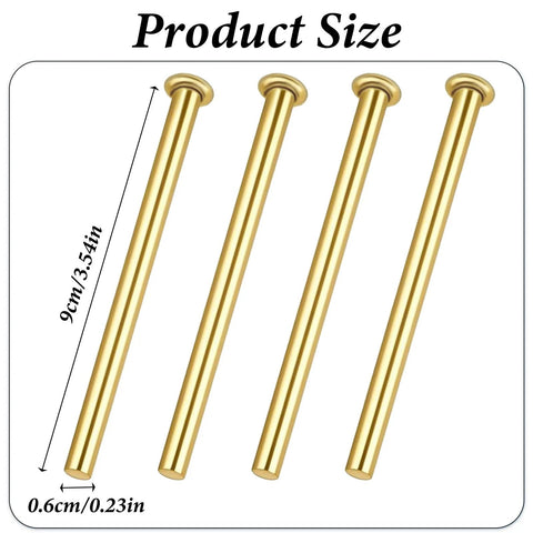 4 Pack 3.5 Inch Door Hinge Pins For Interior Wood Doors Replacement Hinges With Round Corner Design Durable Hinge Pins