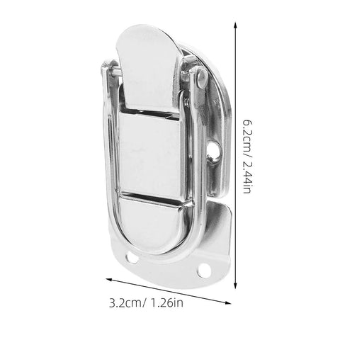 Vintage Zinc Alloy Box Latch Slick Self Locking Clasp for Jewelry Boxes with Easy Snap Shut Quick Secure Closure, silver finish