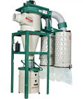 Heavy Duty 5 HP 3 Phase Cyclone Dust Collector With 55 Gallon Steel Drum And 215 Sq Ft Filter Surface For Industrial Woodworking