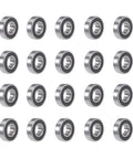 Sealed Ball Bearing 1/2 In By 1-1/8 In By 5/16 In Lubricated Chrome Steel With Double Rubber Seal Built To Last 20-Pack 20,000 RPM