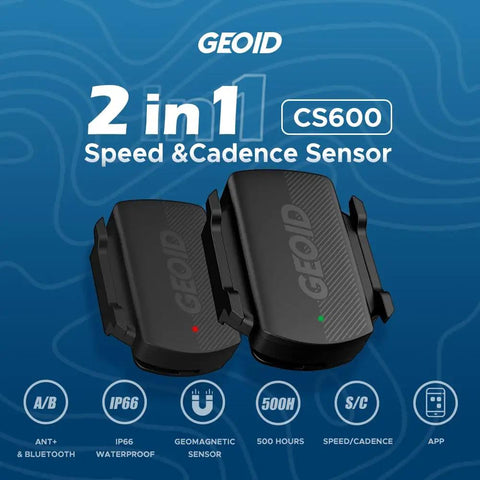 CS600 Cadence And Speed Sensor For Cycling, ANT Plus And Bluetooth Wireless Bicycle RPM Sensor Compatible With Bike Computers, Sports Watches, iOS And Android Apps