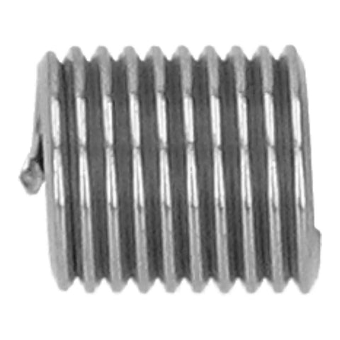 100 Pack M6 X 1 Thread Repair Inserts Stainless Steel Metric Thread Sleeves For Damaged Holes, close-up view