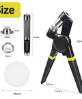 3/8 Inch Grommet Tool Kit Handheld Eyelet Press With Manual Grommet Press Machine, 500 Pcs 10 Mm Grommets, size dimensions shown