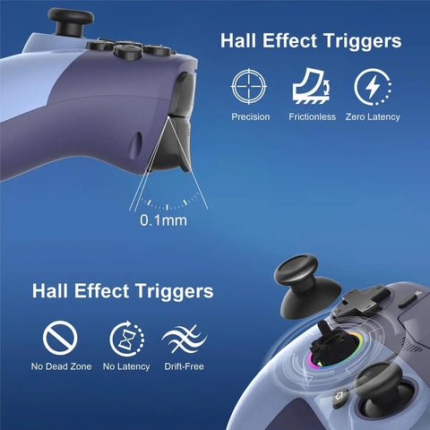 Wireless PS5 Controller With Dope Back Paddles And Dual Vibration For PS5 Pro Slim And PC 8 Light Modes 3.5mm Audio Jack Built In Speaker