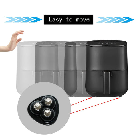 Eight Pcs Self Adhesive Mini Caster Wheels Set For Small Kitchen With 360 Degree Swivel Stainless Steel Rolling Universal Wheel on appliance