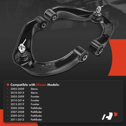 2 Front Upper Control Arm Set With Beefed-Up Ball Joints And Bushings For Nissan Frontier 2006-2019, Pathfinder 2005-2012, Xterra 2005-2015