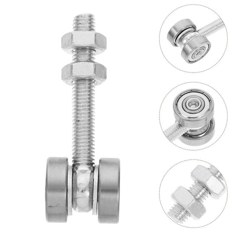 Detachable Double Bearing Groove Sliding Door Pulley 2.79 Inch Stainless Steel Track Roller showing side close-up and components