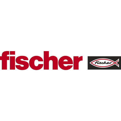 Fischer logo featuring red text and a fish symbol on a white background.
