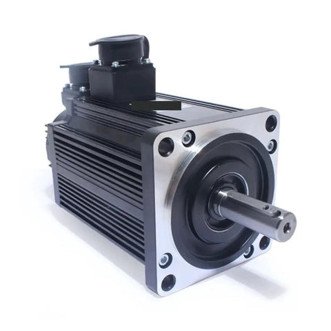 110ST 240V AC Single-Phase Permanent Magnet Servo Motor With Driver For Industrial Control Systems viewed from the side, showcasing its design.