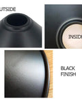 Close-up of black finish for 4-Pack 10.2 Inch Industrial Vintage Metal Bulb Guard Pendant Light Holders Cone Shade