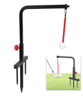 Golf Swing Trainer Height Adjustable For All Levels, Stable On Grass Or Carpet, Indoor Outdoor Practice Aid with Replacement Ball