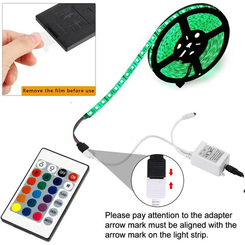 Connection of 24 Key Wireless RGB LED Strip Remote Controller Replacement For SMD 5050 2835 3528 Light Strips Universal Easy Install
