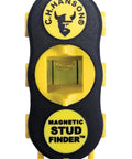Magnetic Stud Finder With Battery-Free Design, Rare Earth Magnets, Finds Nails And Screws Behind Drywall, Built-In Rotating Level For Precise TV Mounts, Shelves, And Home Projects, yellow and black