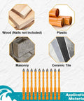 EXFEIN carbide drill bits 6mm, 10-pack, orange-coated for ceramic tile, porcelain, marble and masonry