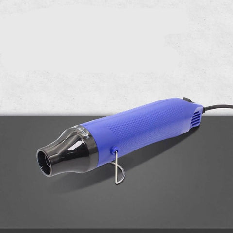 No Sweat Mini Heat Gun For Epoxy Resin And Crafts 300W Portable Handheld Dryer Tool; blue design with black nozzle.