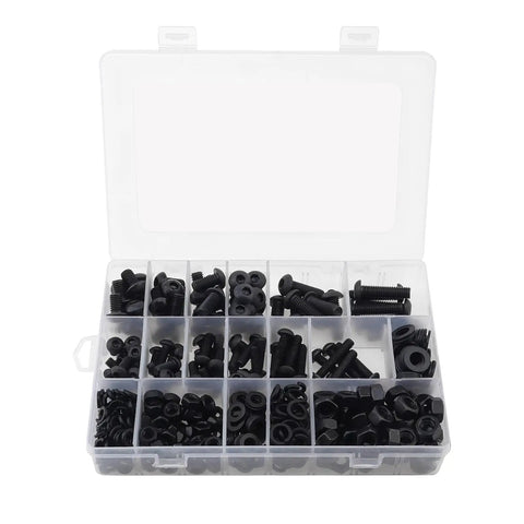 432 Piece Bolts And Nuts Set Built Tough In 10.9 Grade Alloy Steel With M6-1.0 And M8-1.25 Button Head Hex Socket Cap Screws, Nuts, Washers