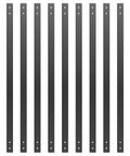 Built Tough Sixty One Pack Heavy Duty Black Metal Deck Balusters Plus Mounting Bolts, 32 inch flat straight cast iron spindles.