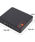 Straight Up Reliable Compact Us Plug Ups Battery Backup For Routers And Modems Delivers 12000Mah Reserve Power, black box design with ports.